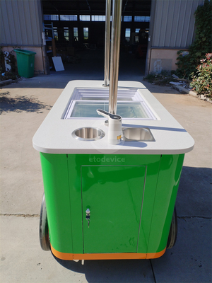 OEM CE aprovado 4 rodas Cargo Bike com congelador Carrinhos de venda de alimentos para venda sorvete triciclo elétrico