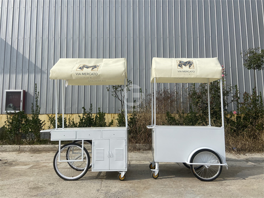 3 rodas Cargo Bike Street Food Delivery Bike Crepe Trailer High Standard Ice Cream Coffee Push Cart