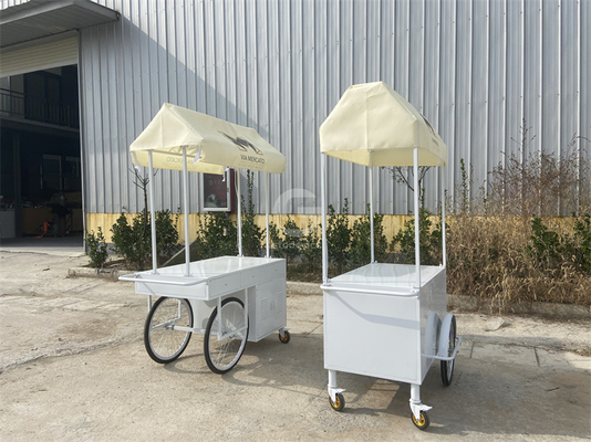 Carrinho Elétrico Pequeno Portátil Com Placa Fria Empujar Guarda-chuva Mini Roda de Outdoor Carrinho de Supermercado
