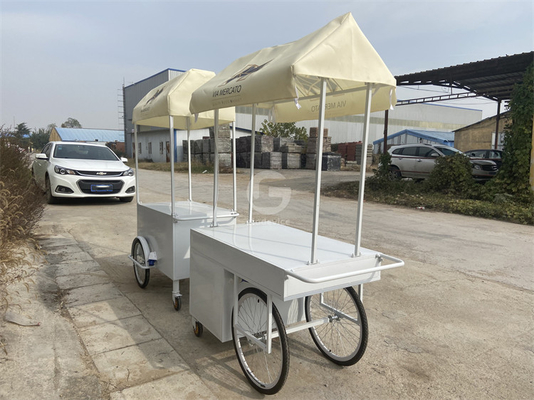 Carrinho Elétrico Pequeno Portátil Com Placa Fria Empujar Guarda-chuva Mini Roda de Outdoor Carrinho de Supermercado
