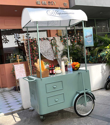 caminhão de alimentação de reboque de concessão rápida, quiosque de rua elétrico, carrinho de crêpe, carrinho de crêpe móvel, bicicletas de café, design de carrinho de comida