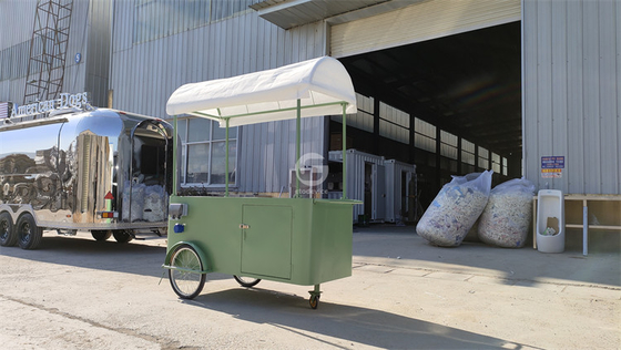 China Fornecedor carro de comida móvel de rua colorido de alta qualidade caminhão de fast food de venda quente carro de bicicletas de reboque de café