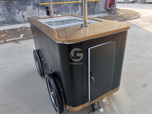 2024 novo tipo Carrinho móvel de gelado italiano com freezer de exposição Carrinho de gelado