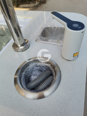Carrinho de visualização Gelato Carrinho de sorvete duro com duas rodas