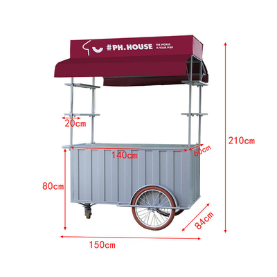 Carrinho de bicicletas de fast food