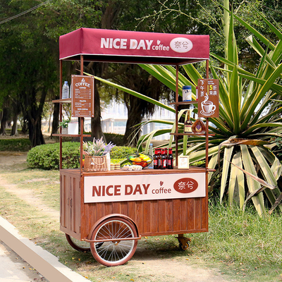 Ice Cream Bike Push Cart Triciclo portátil para venda de delícias congeladas