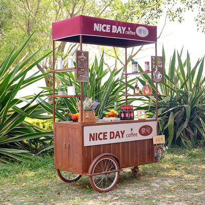 Ice Cream Bike Push Cart Triciclo portátil para venda de delícias congeladas