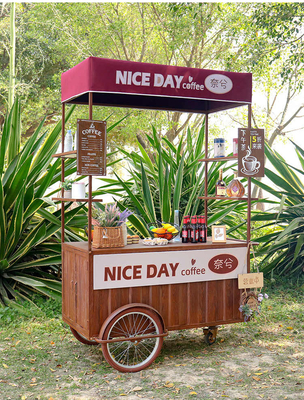 Carrinho de triciclo de design novo para café móvel
