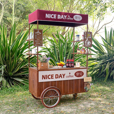 Craft Beverage Bike Carrinho de empurrão artesanal para soluções sustentáveis de carrinho de comida