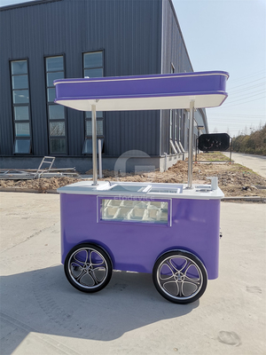 Aplicação popular de rua de verão Carrinho de gelados Carrinho de sorvete italiano com CE
