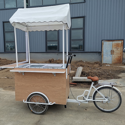 Bicicleta de bebidas artesanal ecológica A solução sustentável para a venda de alimentos móveis