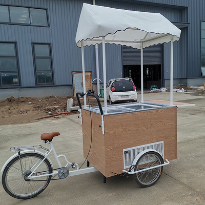 Bicicleta de bebidas artesanal ecológica A solução sustentável para a venda de alimentos móveis
