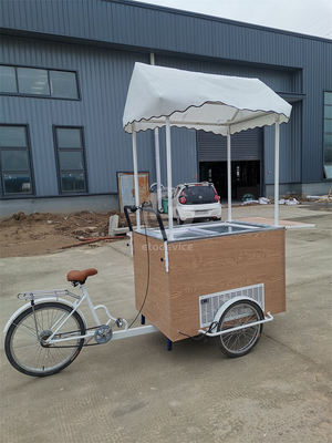Bicicleta de bebidas artesanal ecológica A solução sustentável para a venda de alimentos móveis
