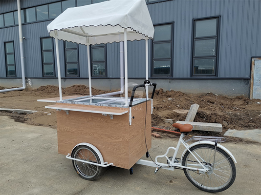 Bicicleta de bebidas artesanal ecológica A solução sustentável para a venda de alimentos móveis
