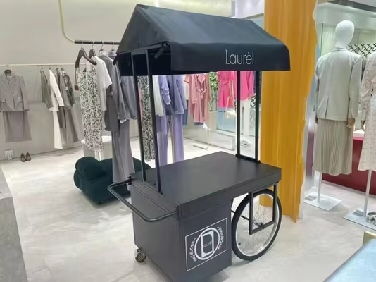Estação de Doces Sustentáveis Sorvete Eco-Amigável Carrinho de Café