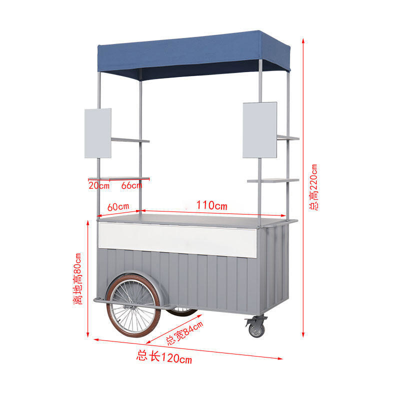 Triciclo elétrico de carga de três rodas Rodas de estrada Triciclo para alimentos Gas Triciclo camião de alimentos