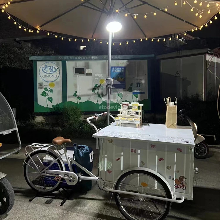 200kg Capacidade Cor Personalizada Carrinho de Fast Food Bicicleta Caminhão Elétrico de Gelados de Alimentos