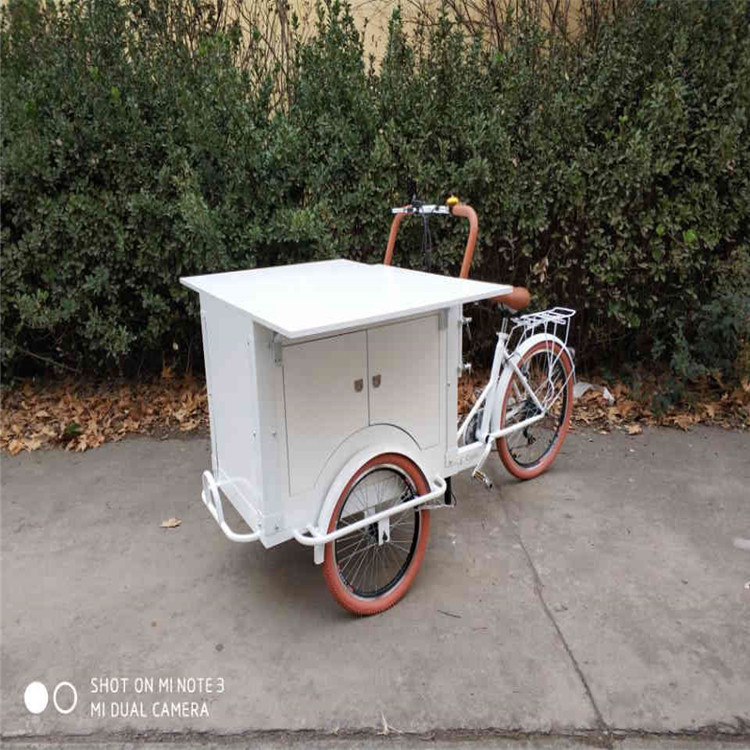 Alta produtividade Triciclo personalizado Café Food Bike para produção de bebidas alimentares