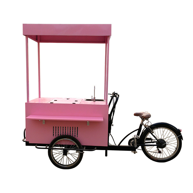 Carrinho de comida personalizado de triciclo acessível e fácil para os vendedores de café
