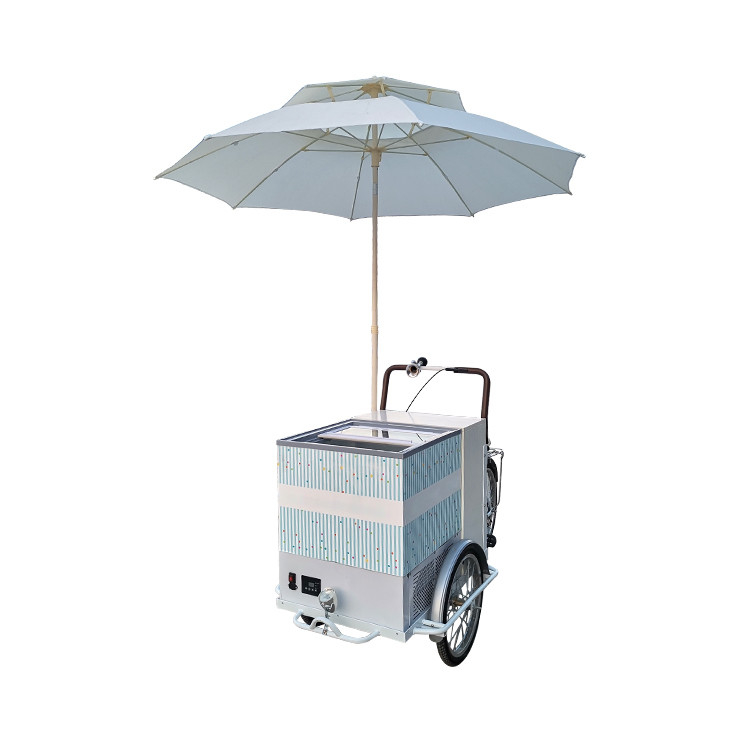 214*83*240cm bicicleta comercial de café para bebidas quentes e chá triciclo de aço inoxidável
