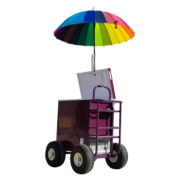 Carrinho de comida de mão para venda de rua 830*650*2200mm Tamanho 220v/110v Voltagem