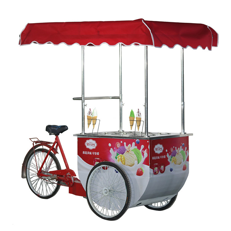 Venda em fábrica de gelados, carrinha de comida para venda/carrinho de gelados/bicicleta de gelados