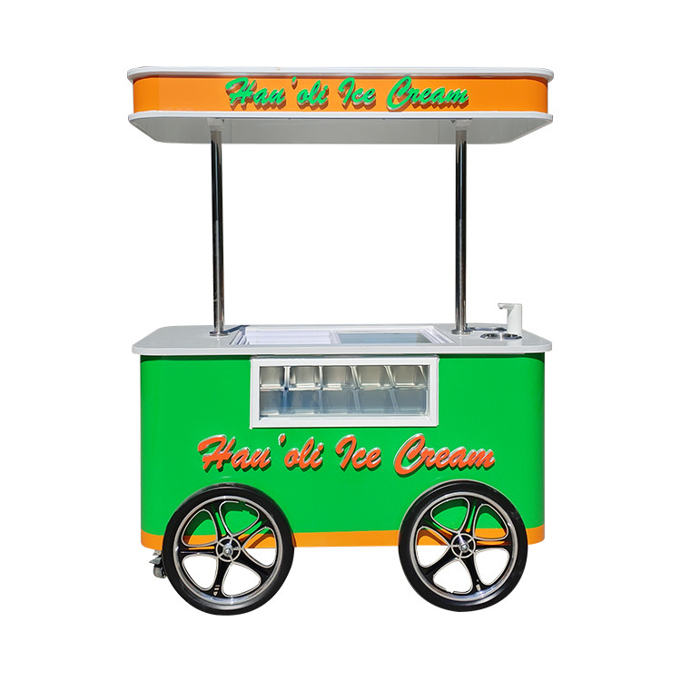 OEM CE aprovado 4 rodas Cargo Bike com congelador Carrinhos de venda de alimentos para venda sorvete triciclo elétrico