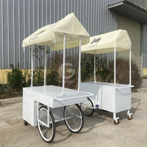 Decorativo Design Moderno Star Hotel Display Bike Restaurante Sorvete Carrinho de Bicicleta