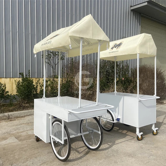 Loja de carrinhos de sorvete de fritura suave mini bar clássico scooter carrinho de empurrão
