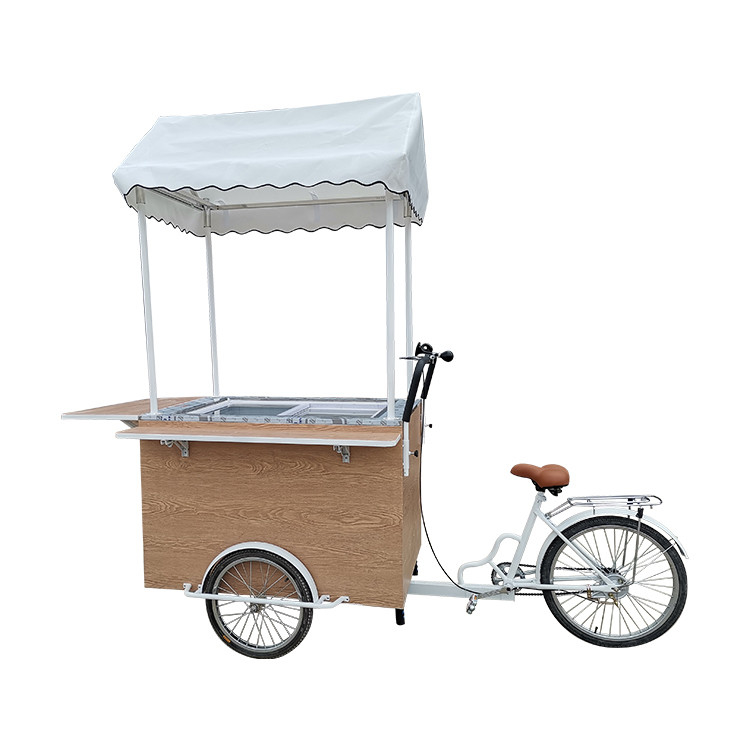 O impulso para a sustentabilidade Bicicletas de bebidas personalizadas para o seu carrinho de comida móvel